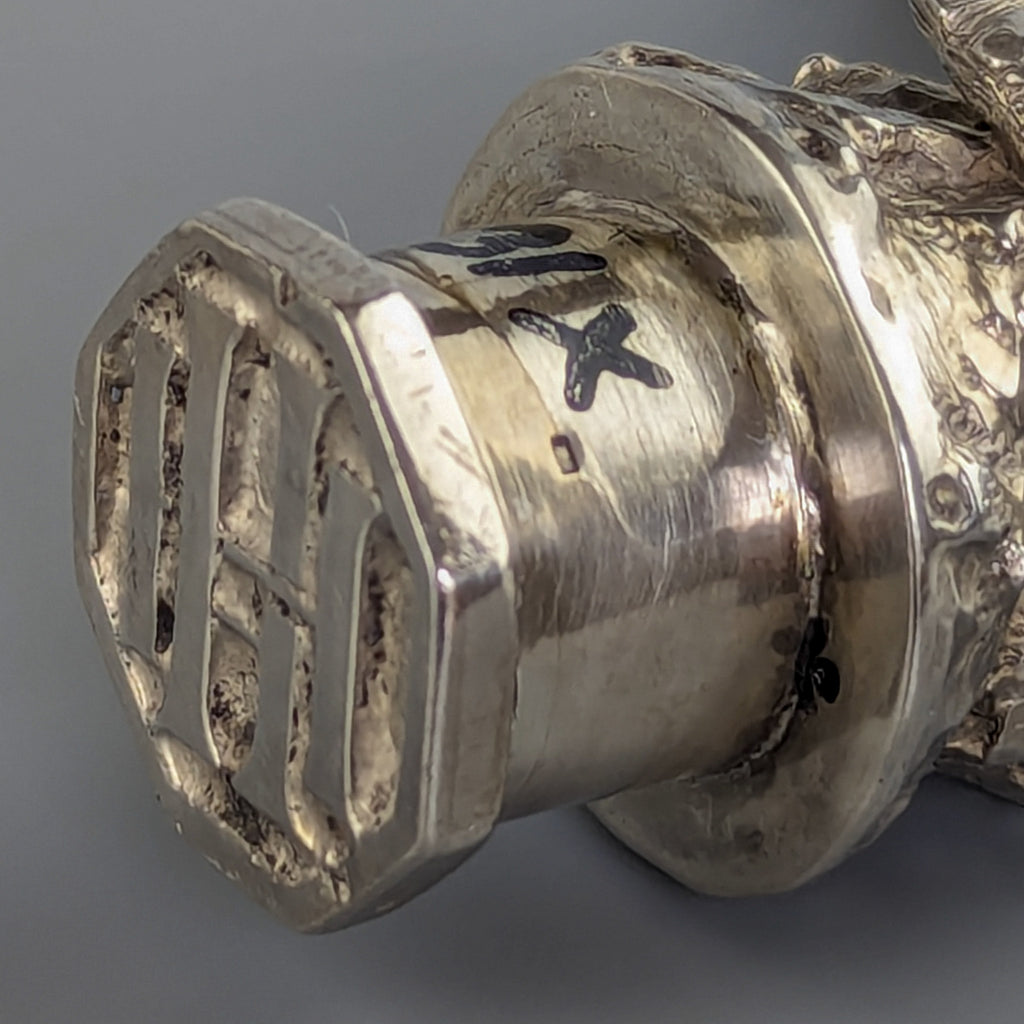 Early 20thC George Scheid Silver Eagle Figurine Wax Seal Stamp