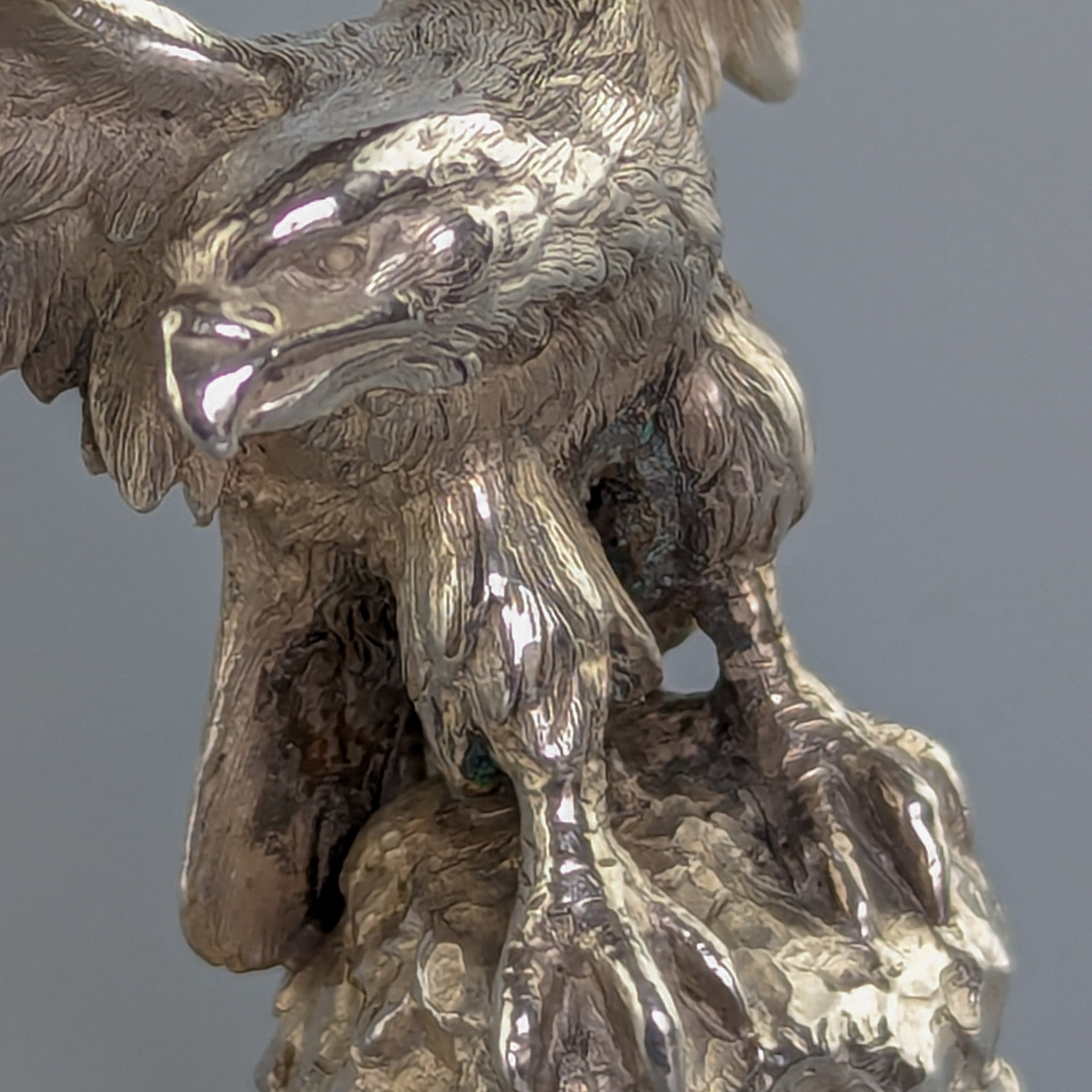 Early 20thC George Scheid Silver Eagle Figurine Wax Seal Stamp