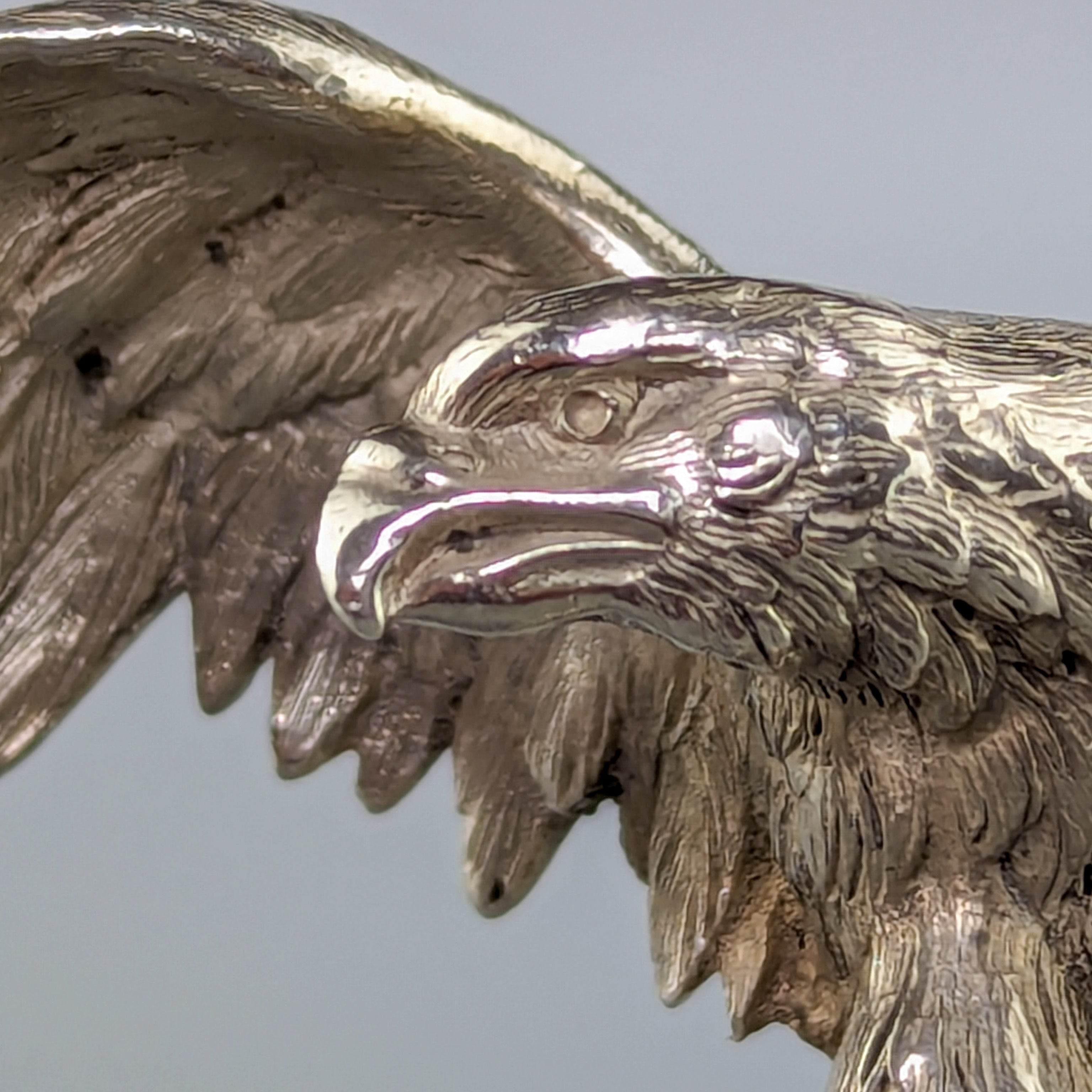 Early 20thC George Scheid Silver Eagle Figurine Wax Seal Stamp