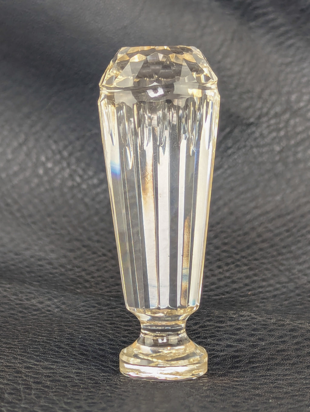 19thC Crystal Crest + Motto Desk Seal - Tharp family, Cambridgeshire