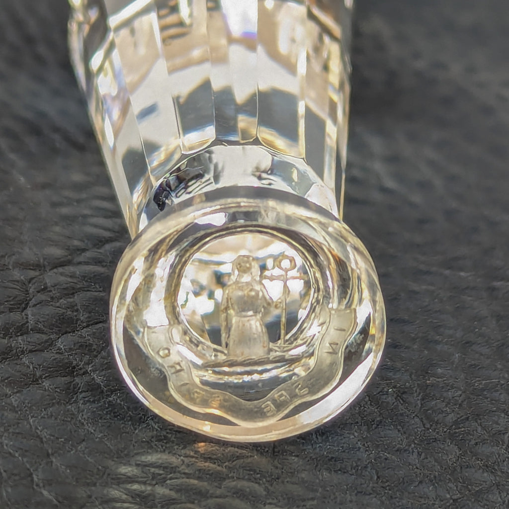 19thC Crystal Crest + Motto Desk Seal - Tharp family, Cambridgeshire