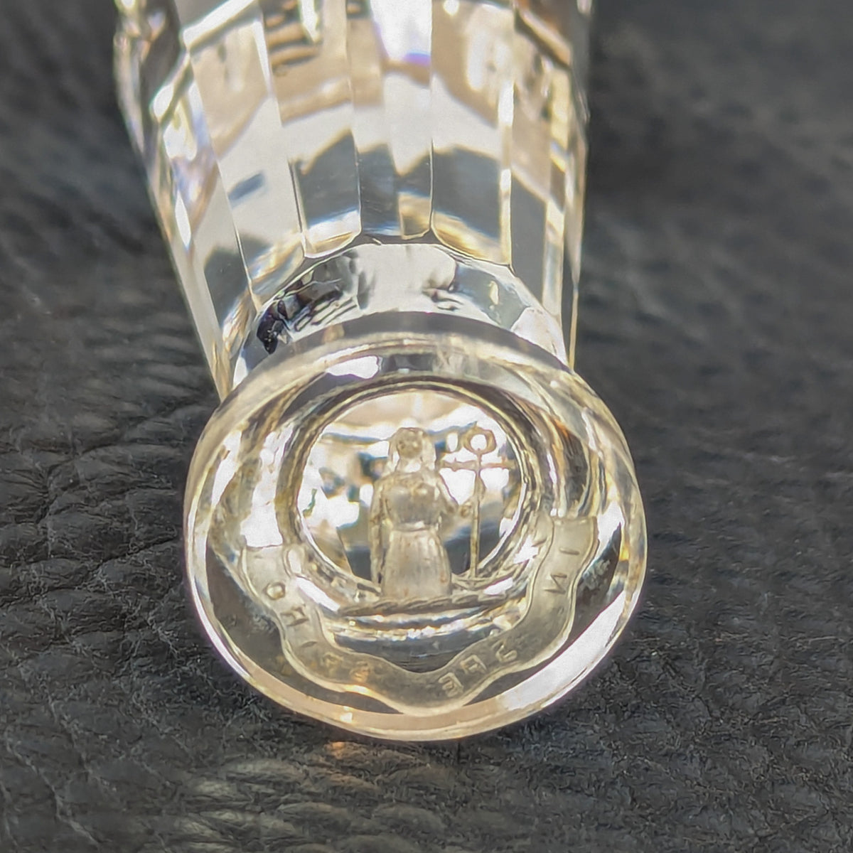 19thC Crystal Crest + Motto Desk Seal - Tharp family, Cambridgeshire