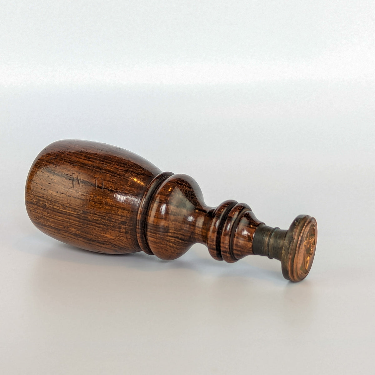 c1831 Mahogany Copper Desk Seal - William ROSCOE