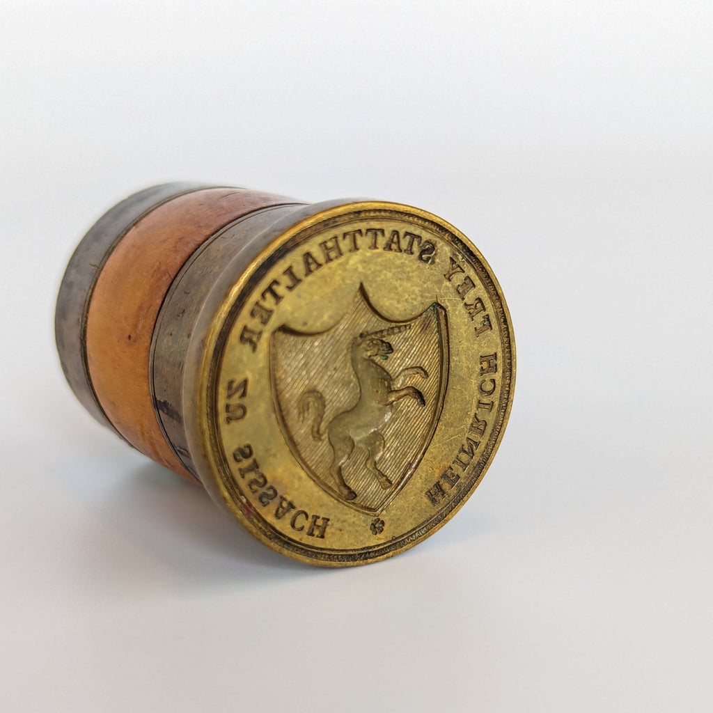 Late 18thC Armorial Desk Seal Governor of Sissach, Switzerland