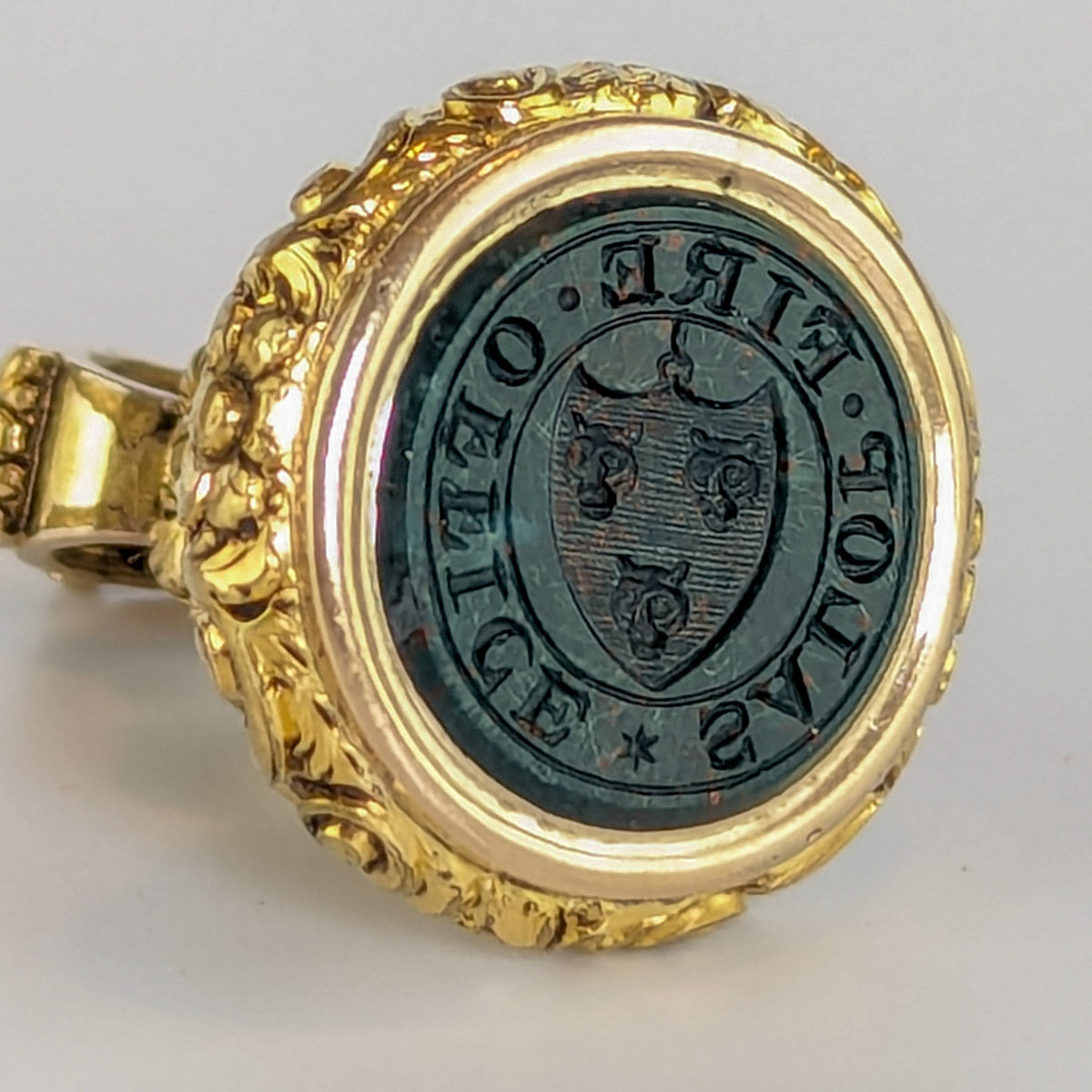 c1800 Gold and Bloodstone Fob Seal - Salop Fire Office