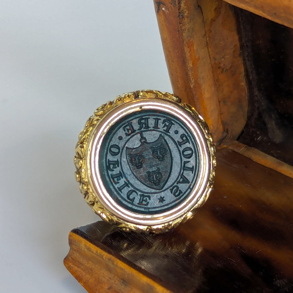 c1800 Gold and Bloodstone Fob Seal - Salop Fire Office