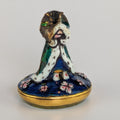19thC Enamel and Hardstone Figurine Engraved Bust Fob Seal - Homer