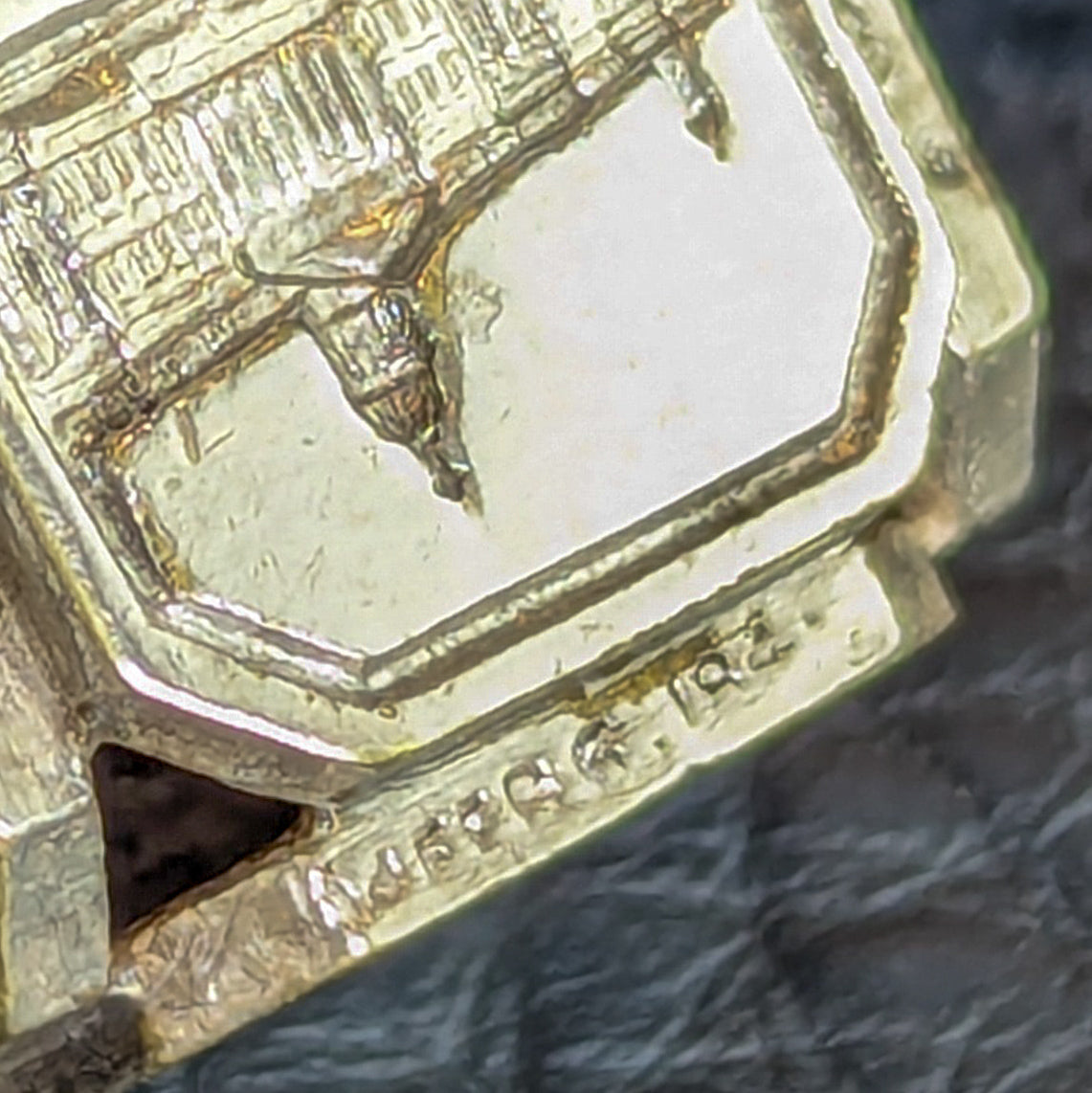 c1840 Marked Silver Scenes of London Desk Seal Cube