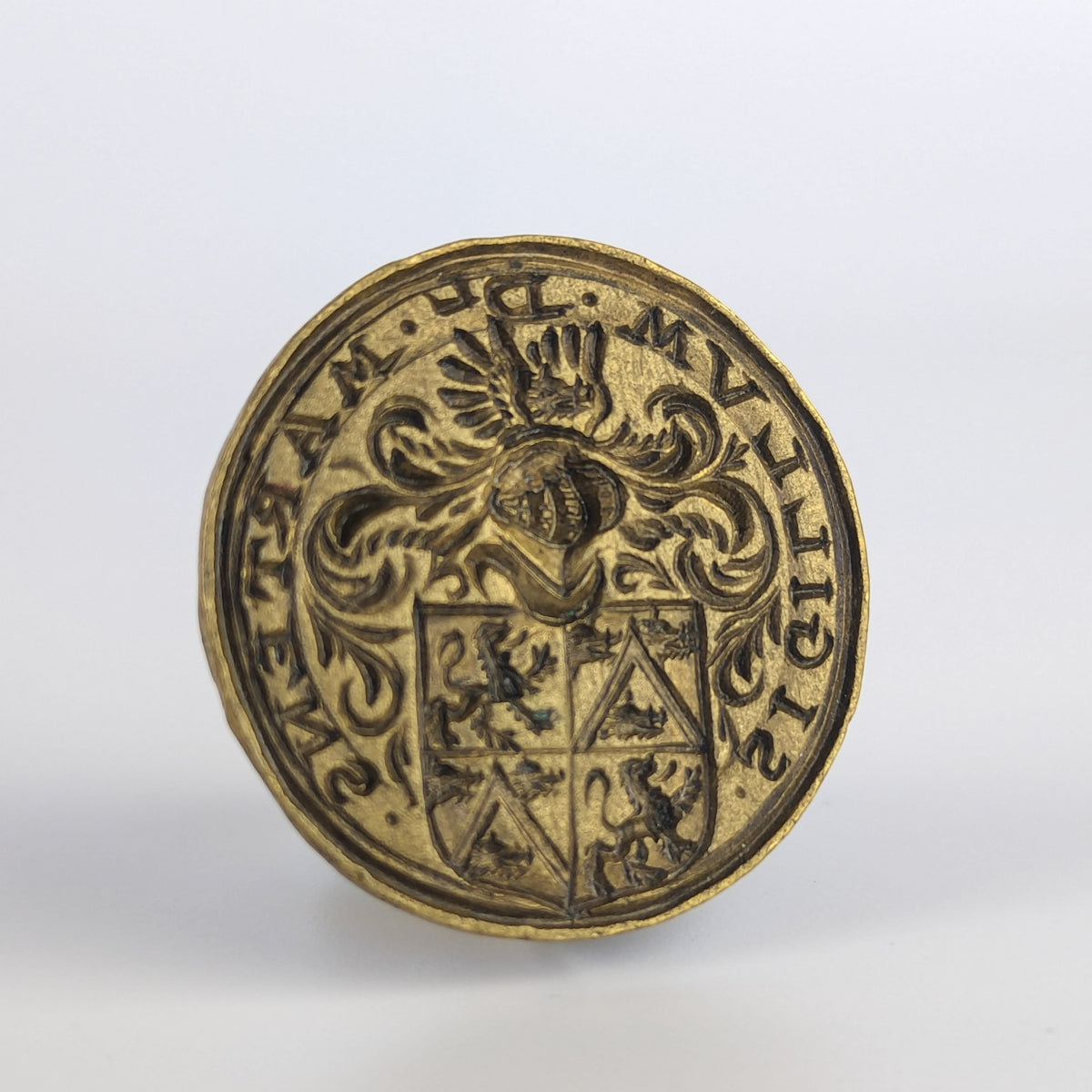 Detail of matrix of bronze wax seal