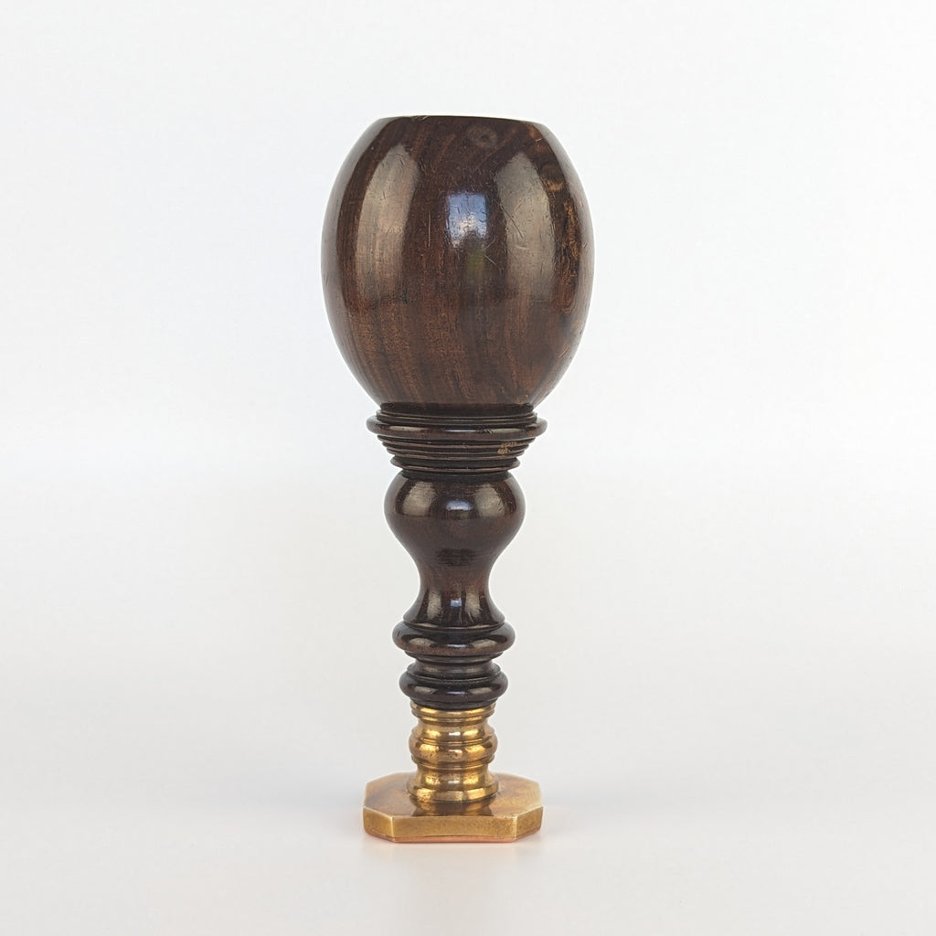 Hardwood handle and brass matrix on wax seal