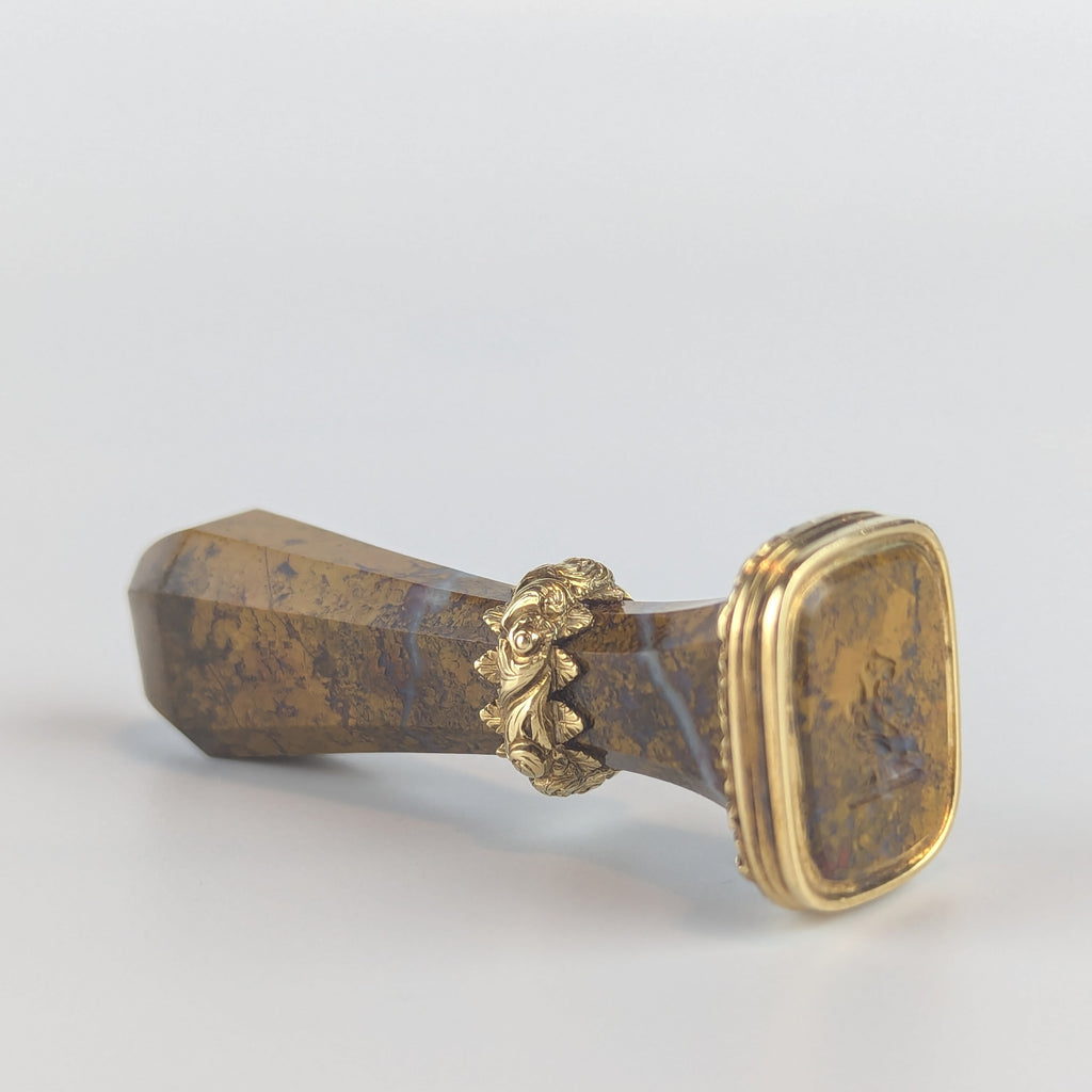 Jasper and gold antique wax seal