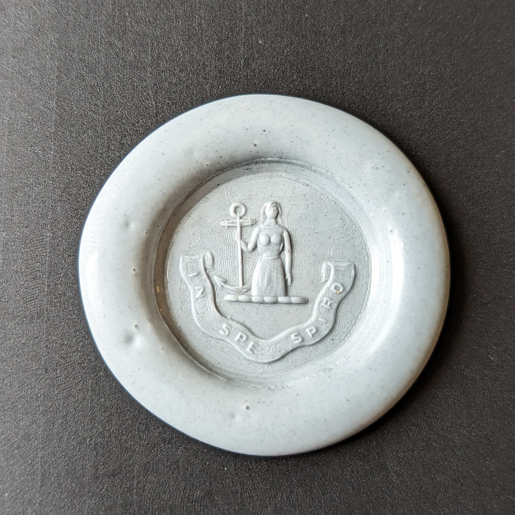 19thC Crystal Crest + Motto Desk Seal - Tharp family, Cambridgeshire