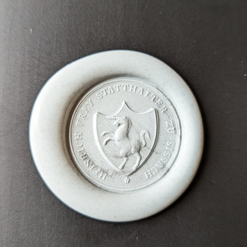 Late 18thC Armorial Desk Seal Governor of Sissach, Switzerland