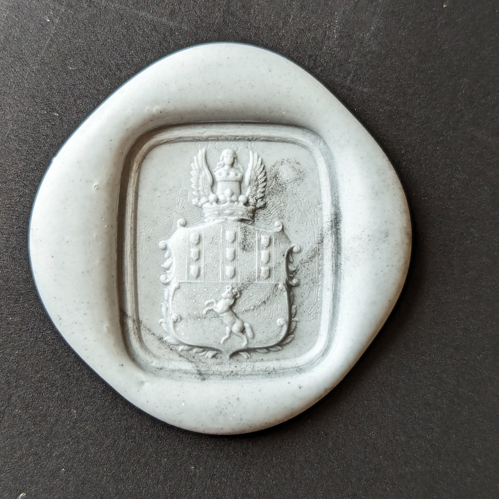 Wax impression of armorial 