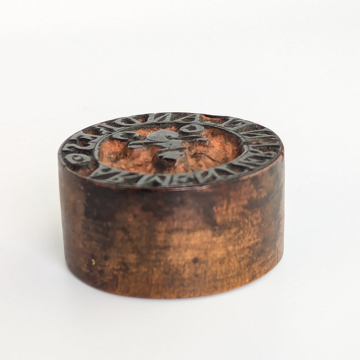 Antique c1730 French Fruitwood Town Ink Stamp Seal