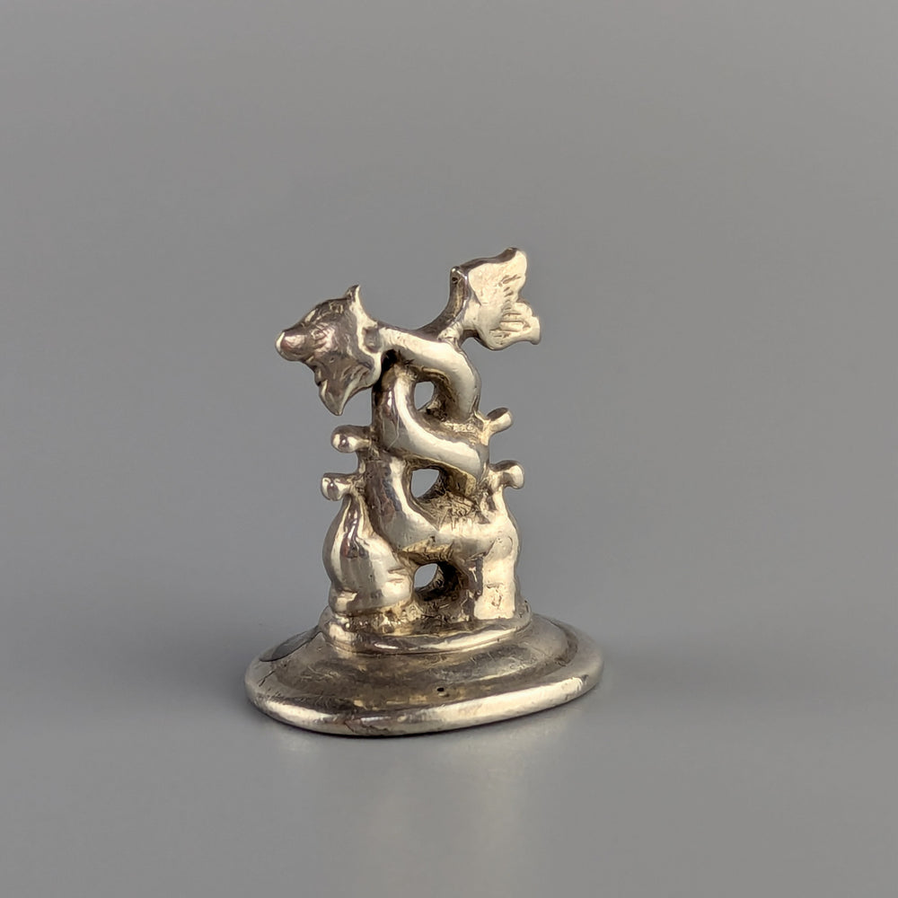 Early Silver Count's Armorial Fob Wax Seal