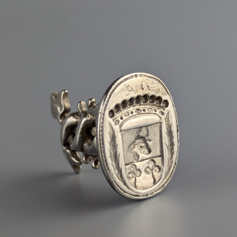 Early Silver Count's Armorial Fob Wax Seal