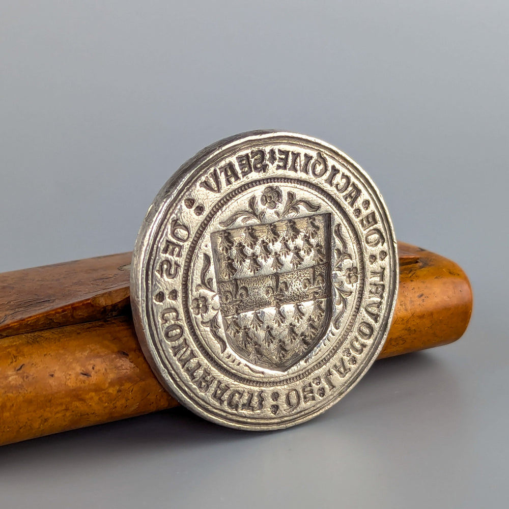 Early French Silver Royal Court of ACIGNE Desk Wax Seal