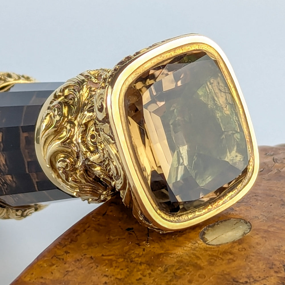 An Early 19th Century Smoky Quartz and Gold Desk Seal, Circa 1815