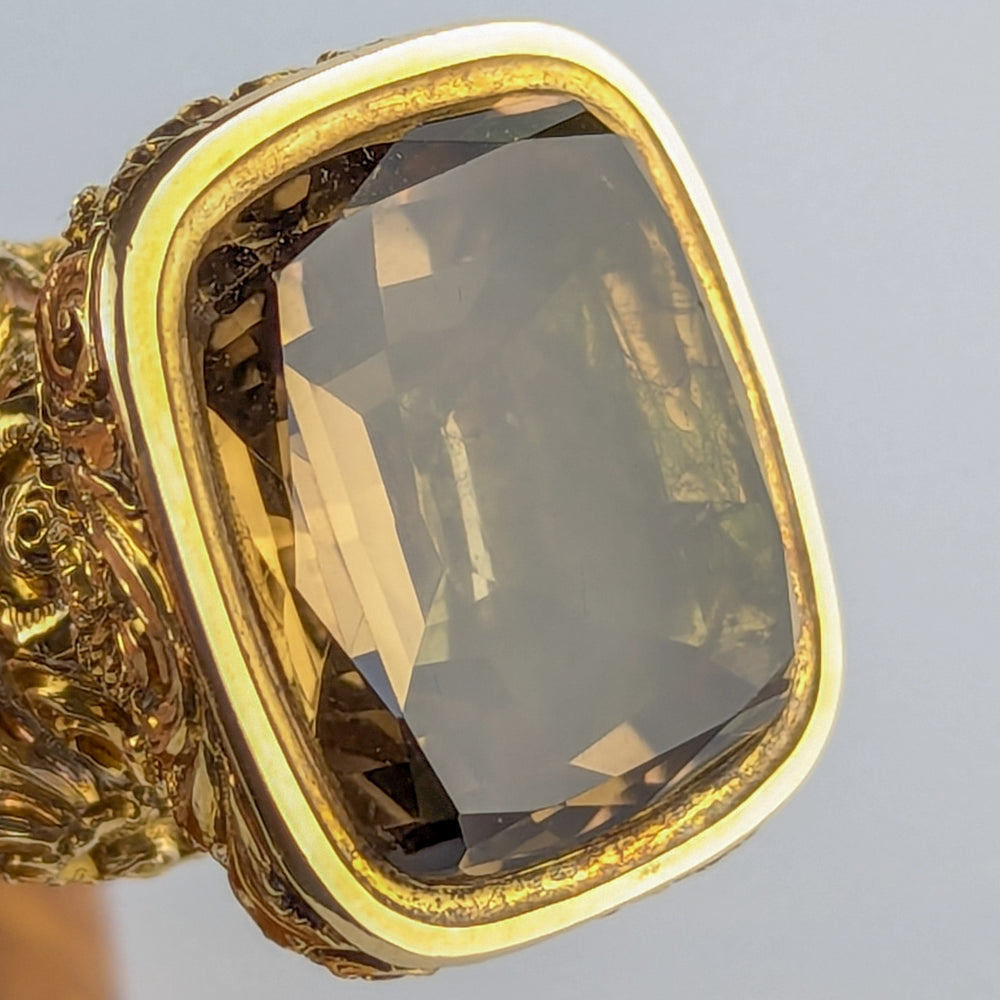 An Early 19th Century Smoky Quartz and Gold Desk Seal, Circa 1815