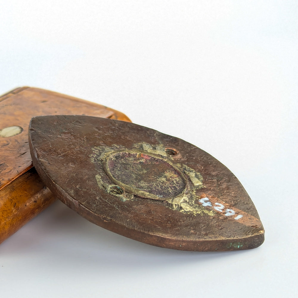 English Brass 19thC Archdeacon Desk Wax Seal - Huntingdon