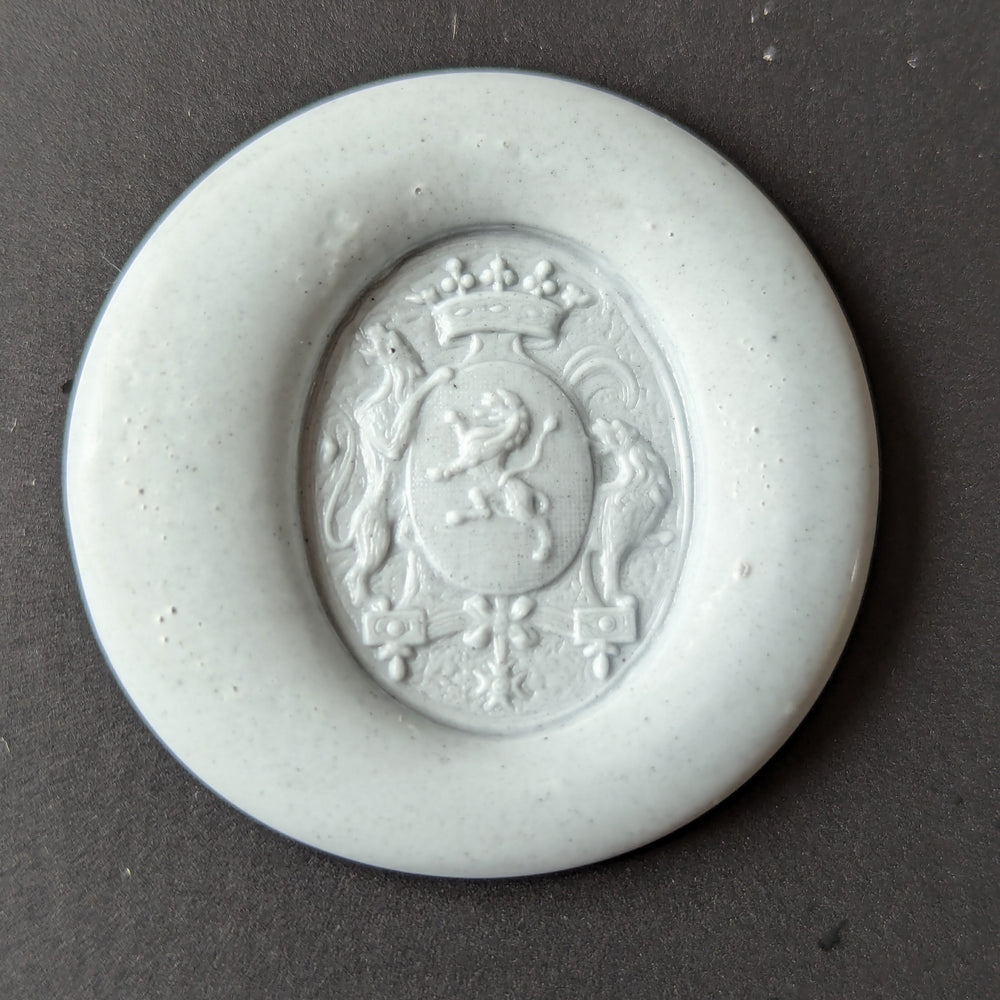 18thC French Silver & Rootwood Armorial Desk Seal