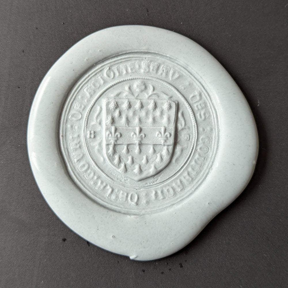 Early French Silver Royal Court of ACIGNE Desk Wax Seal