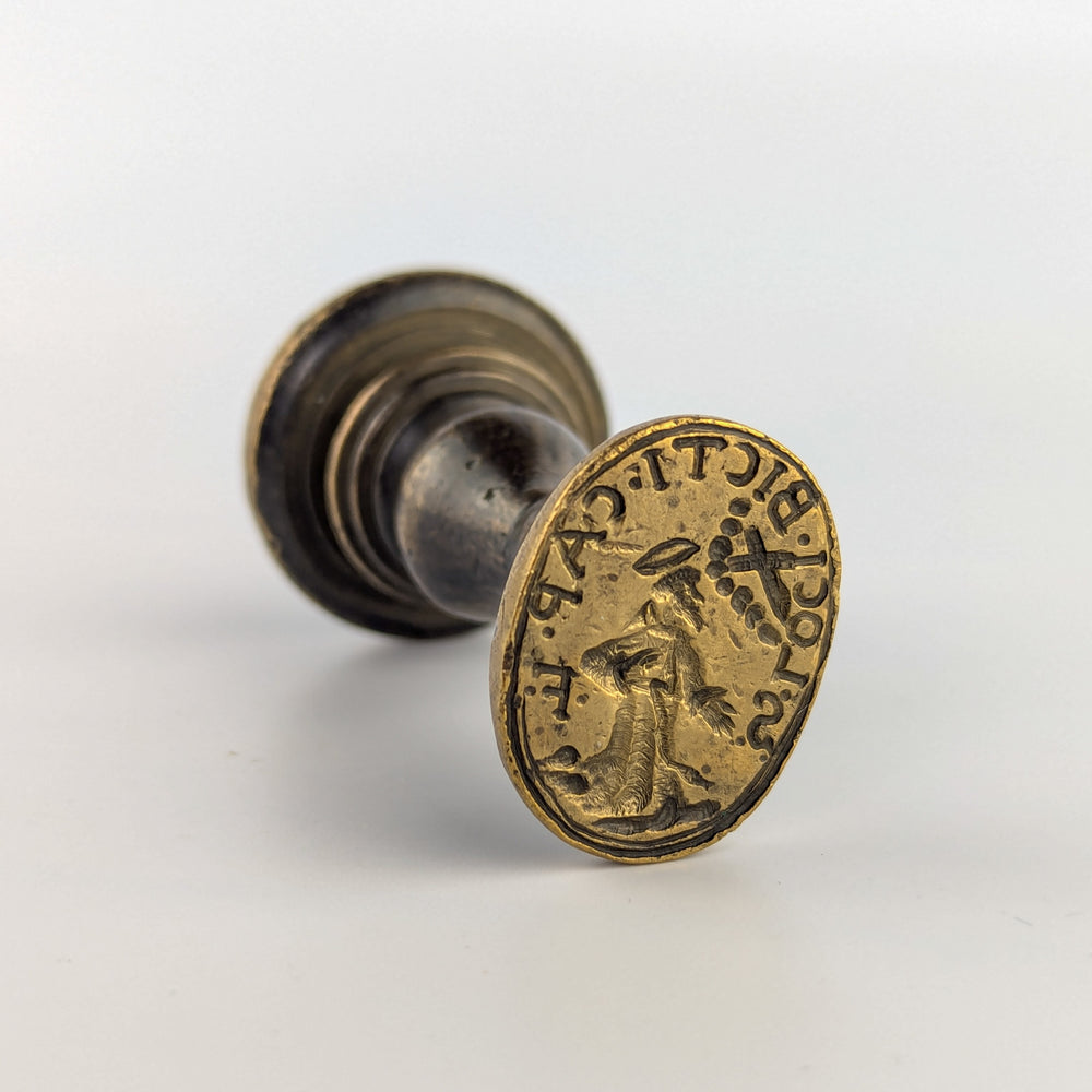 17thC Bronze Religious Capuchine Desk Seal