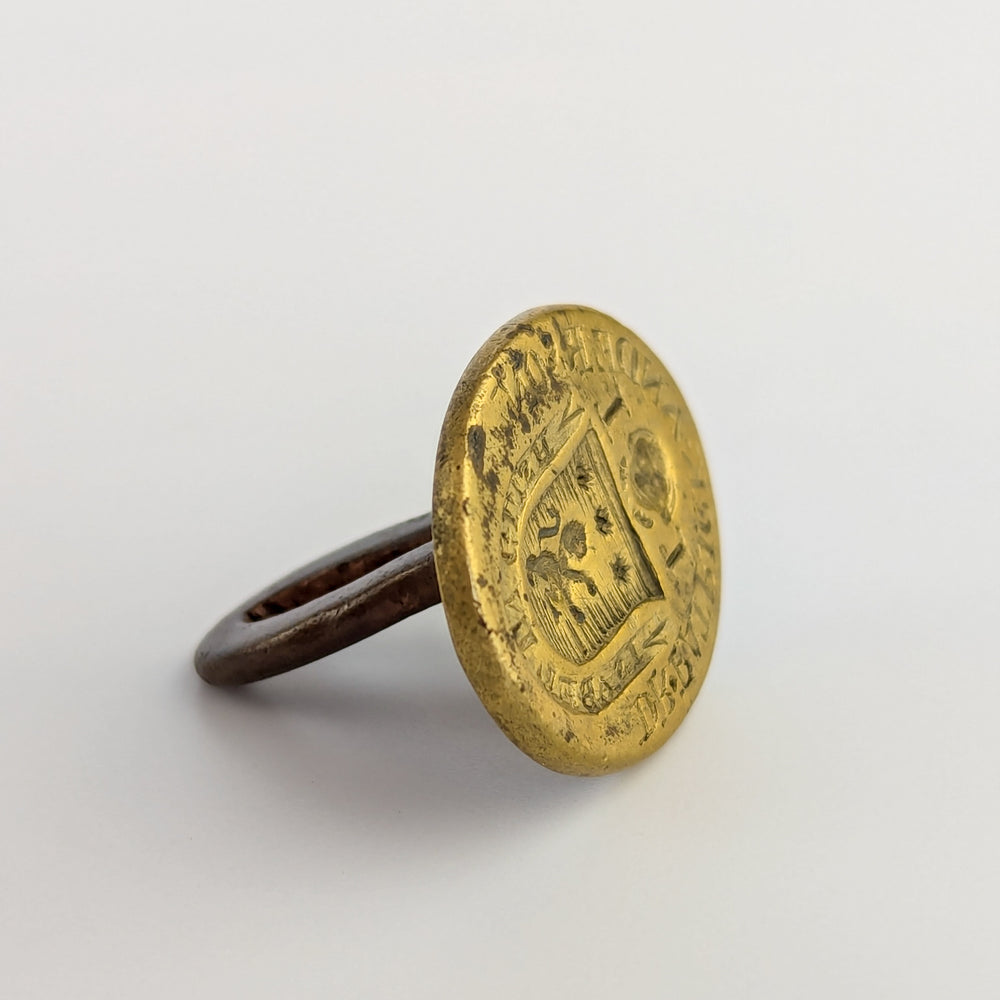 17thC Brass Pocket Wax Seal - Isabel Inglish The Famous Scots Pills