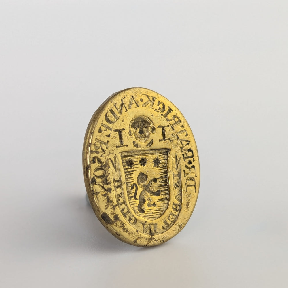 17thC Brass Pocket Wax Seal - Isabel Inglish The Famous Scots Pills