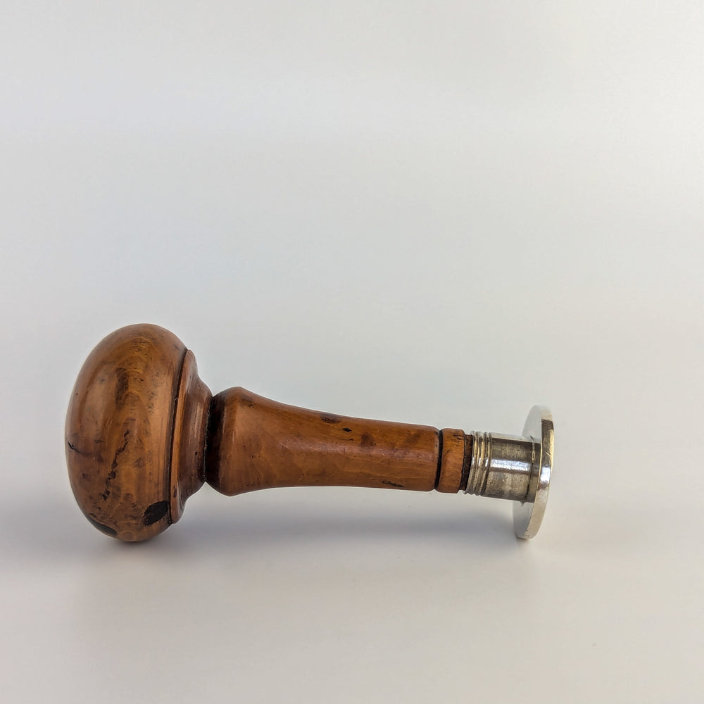 French 18thC Fruitwood & Silver Count's Armorial Desk Wax Seal