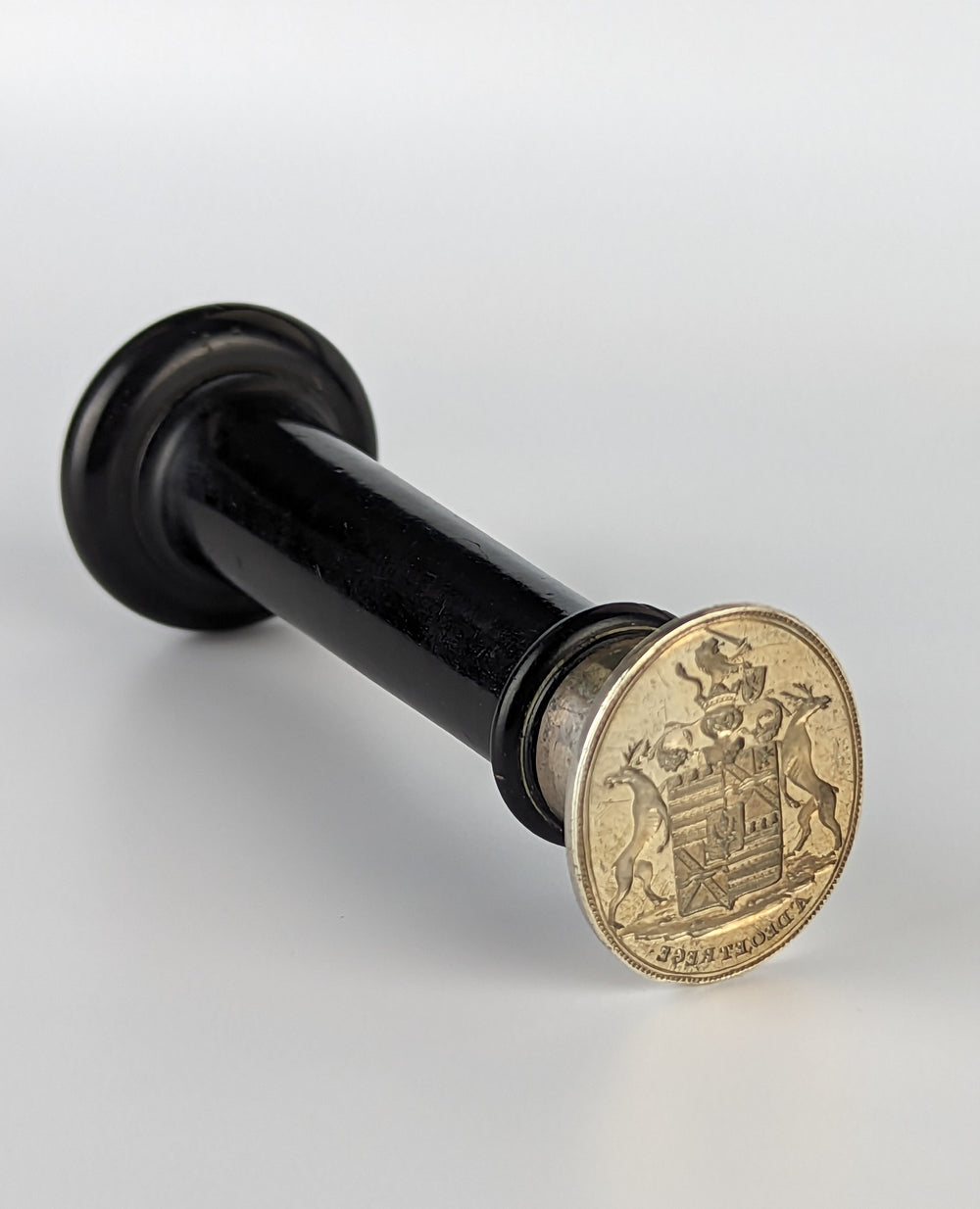 Wood and Silver Flemish 19th Century Desk Seal