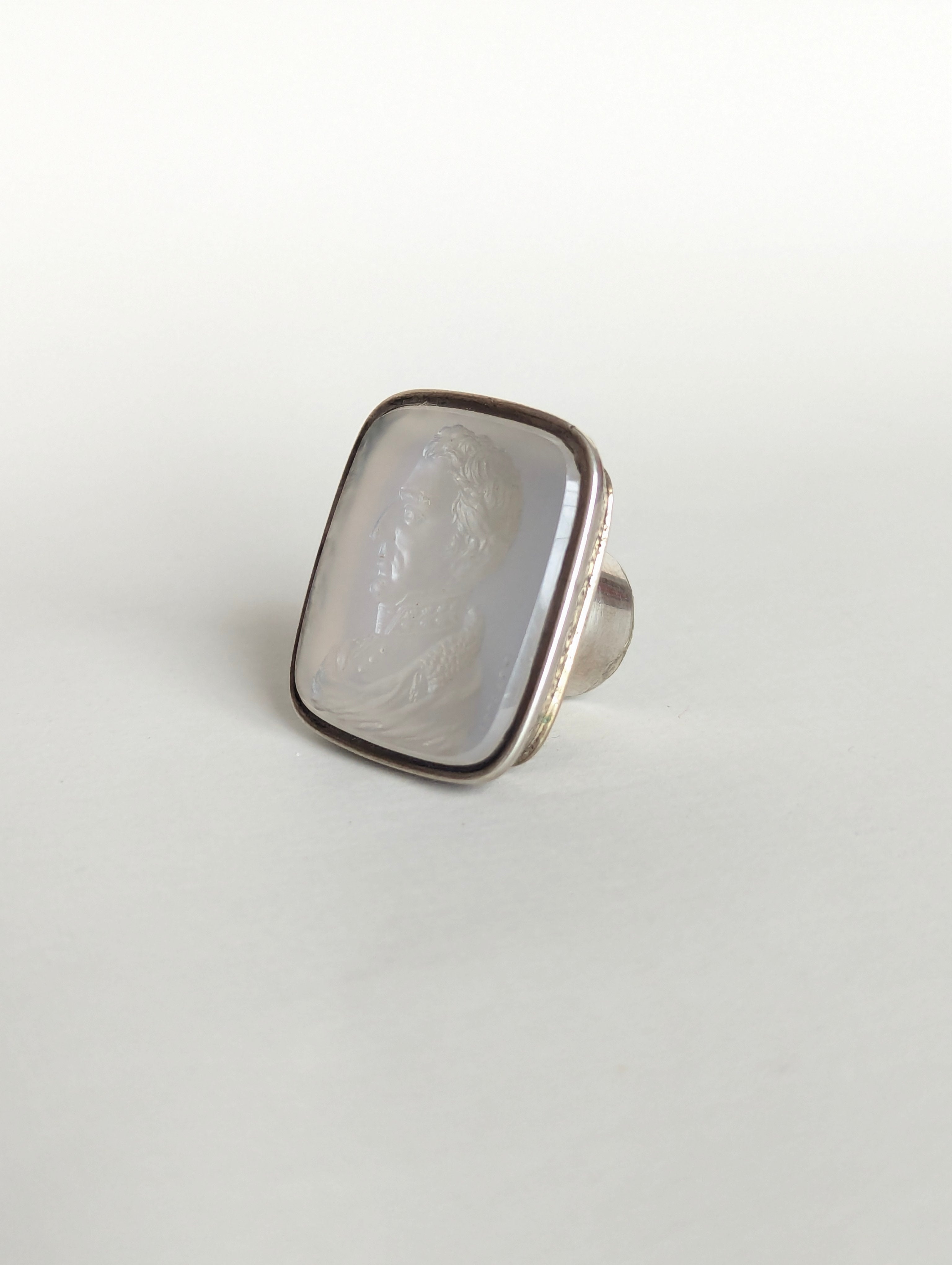 1st Duke Wellington 18thC English Hardstone Silver Desk Seal