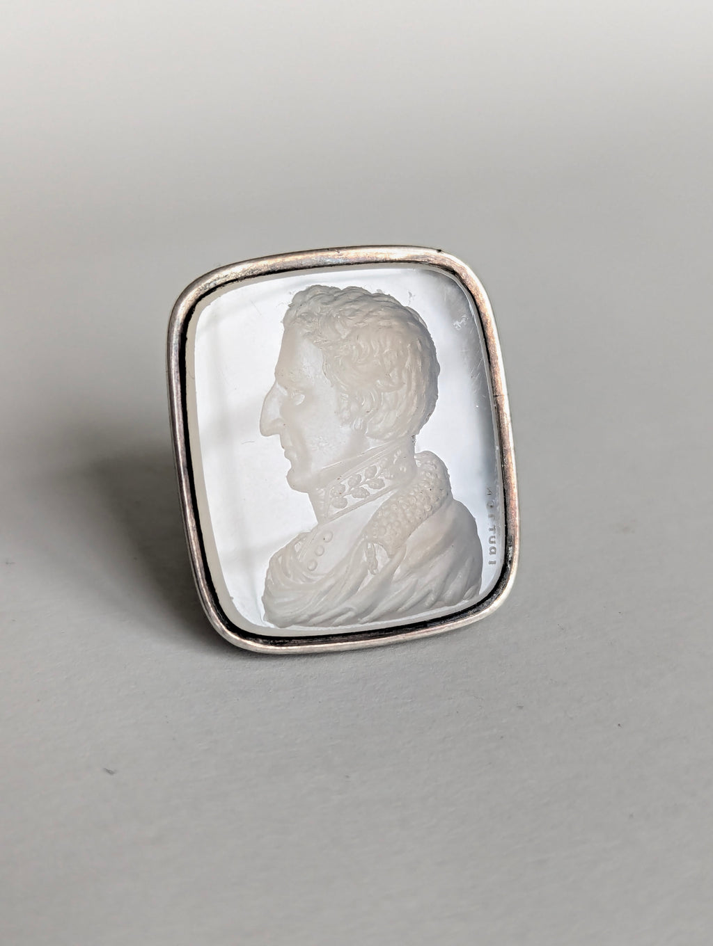1ST DUKE WELLINGTON 18THC ENGLISH HARDSTONE SILVER DESK SEAL