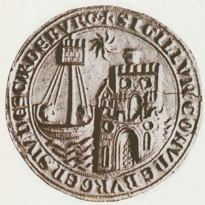 Late 19thC Steel English Town Desk Seal - Scarborough