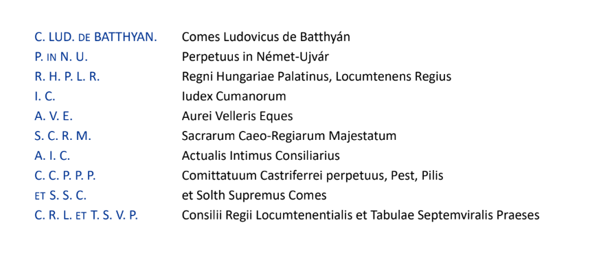 THE DESK SEAL OF LUDWIG BATTHYANI, HUNGARY