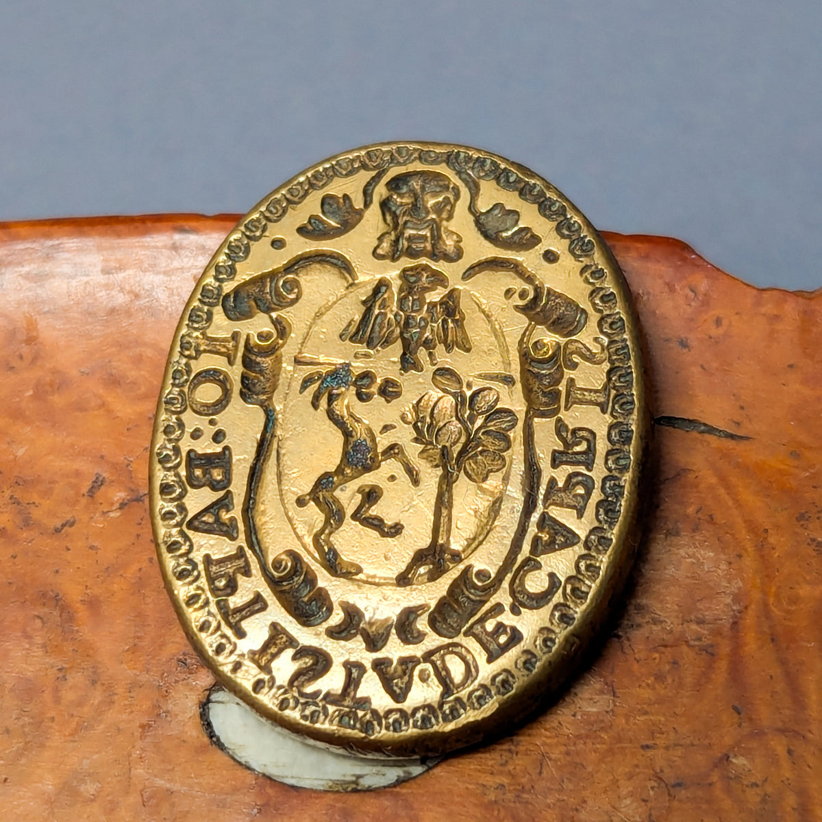 Pair of Small 18thC Continental Armorial Wax Seals