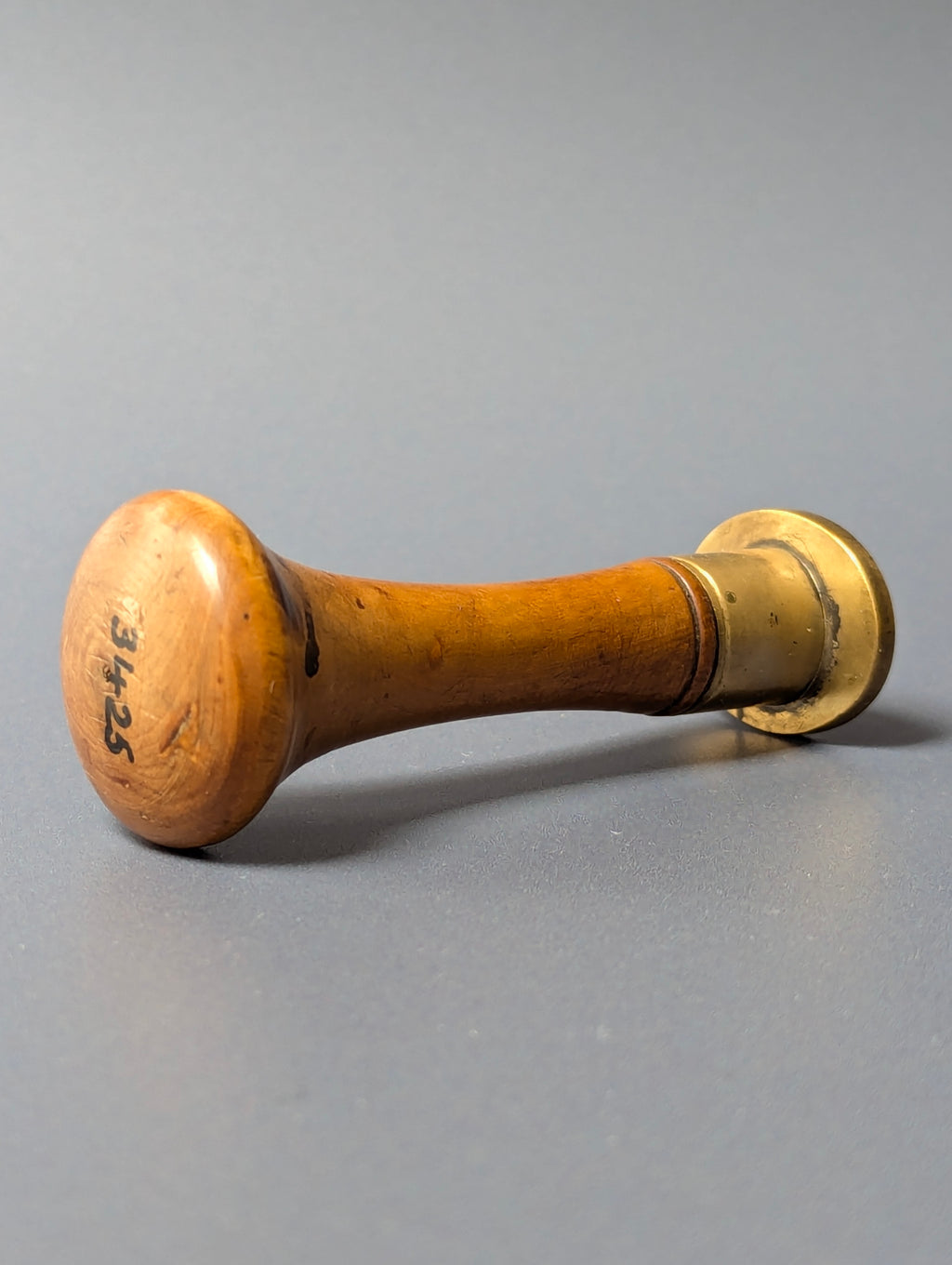 19thC French Wood Brass Desk Seal - Church of St Nicholas Fougeres