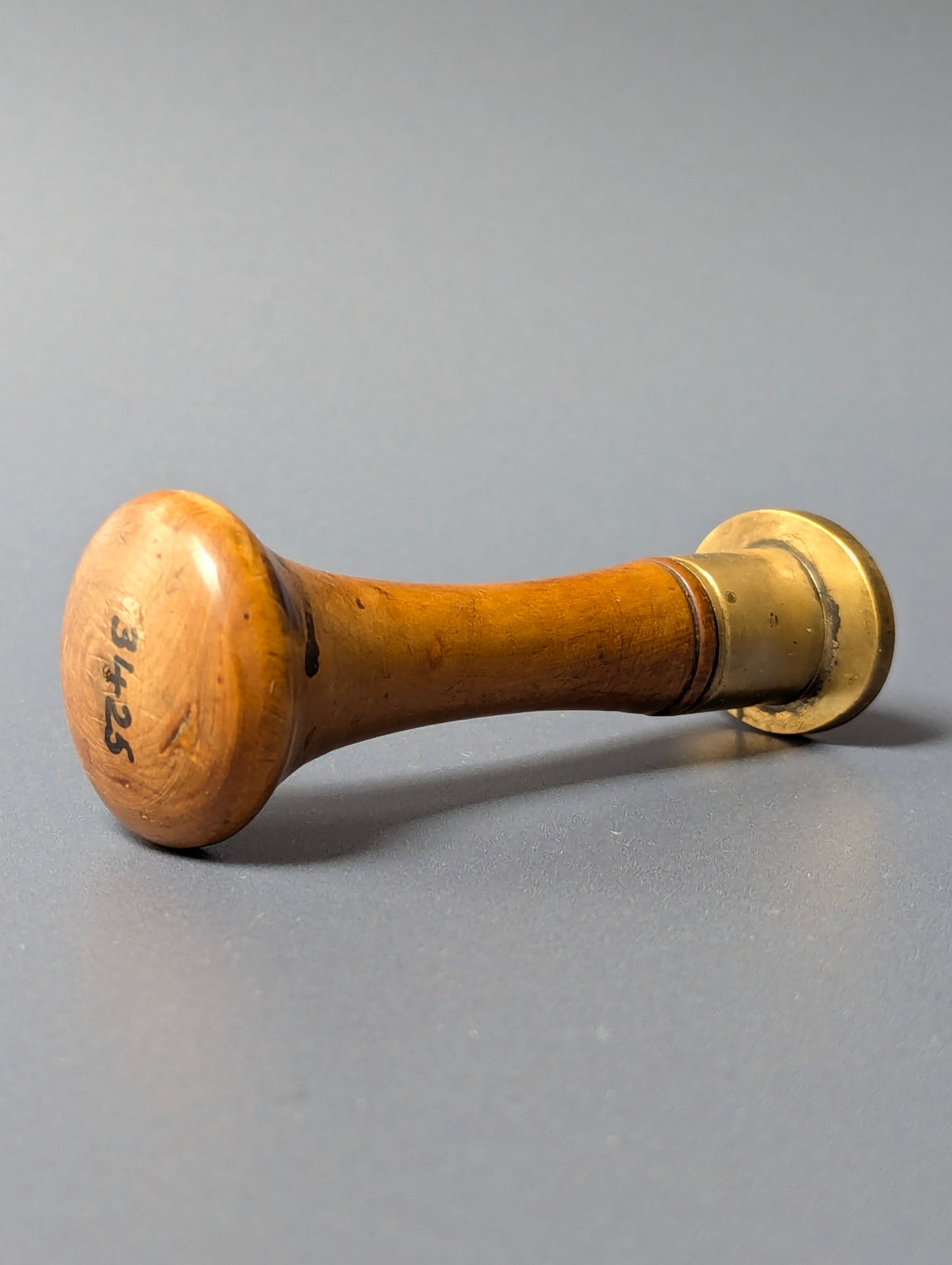 19thC French Wood Brass Desk Seal - Church of St Nicholas Fougeres