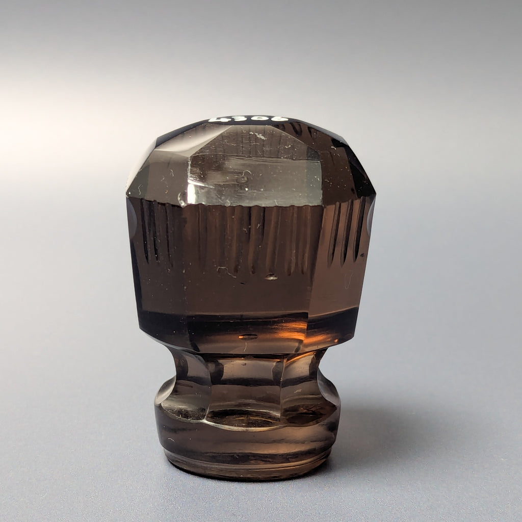 19thC Russian Smokey Crystal Devotional Lady Desk Seal