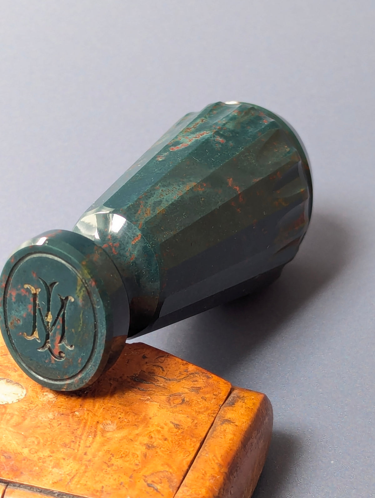 19thC Fine Bloodstone Personal Desk Seal