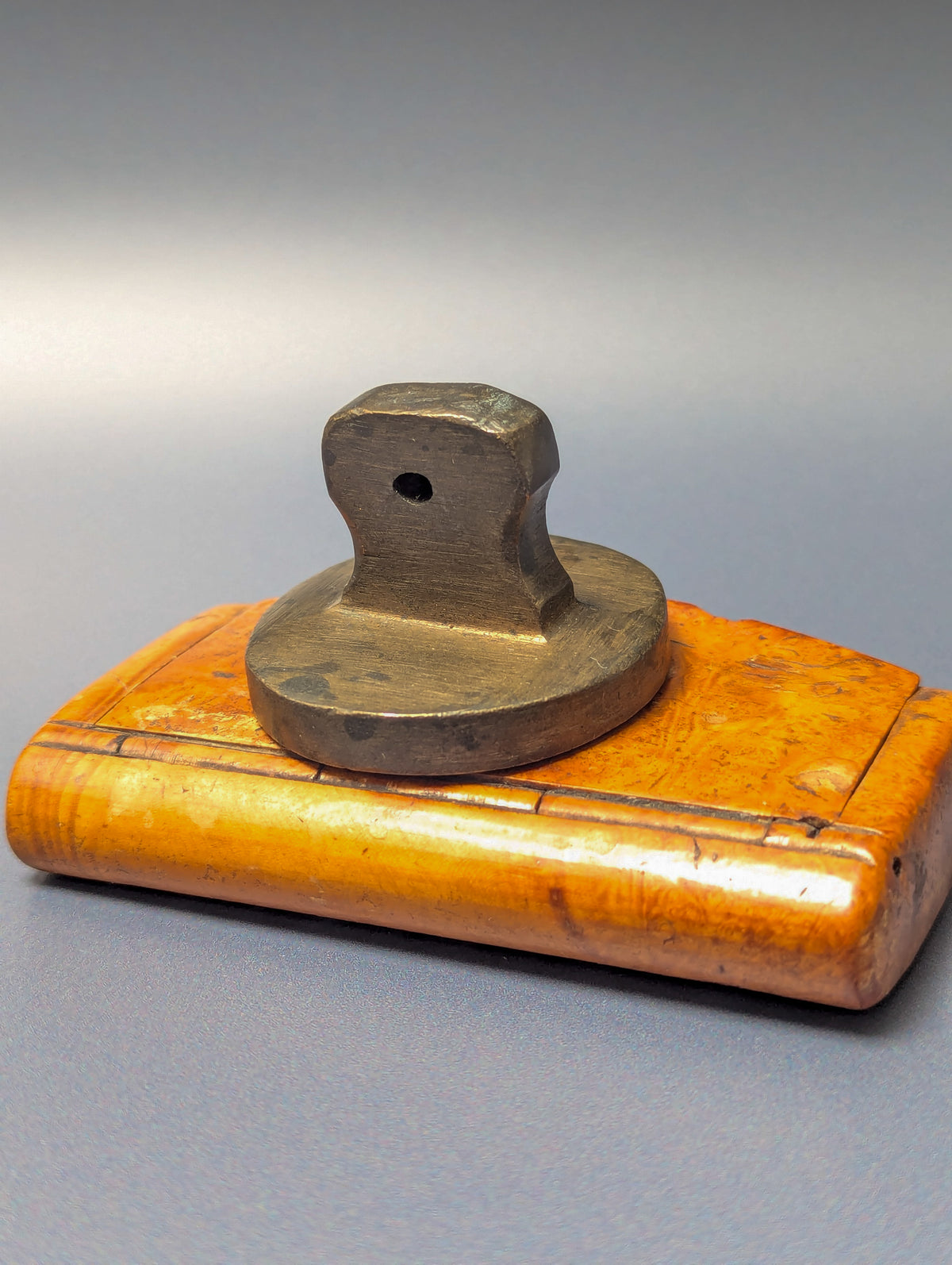 17/18thC Bronze Bavarian Legal Notary Desk Seal - Johann Lotichius