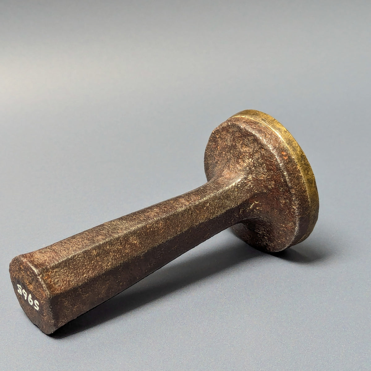 Early 18thC Heavy Steel Brass Bavarian Ironmongers Desk Seal
