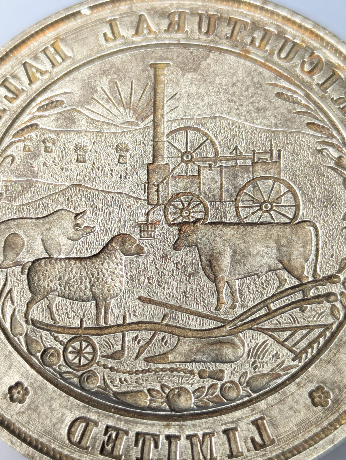 An 1860's Steel and Wood Desk Wax Seal - The Royal Agricultural Hall Company
