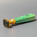 c1800 Gold Mounted French Chrysophrase Bloodstone Desk Seal - Duc de Roquelaure
