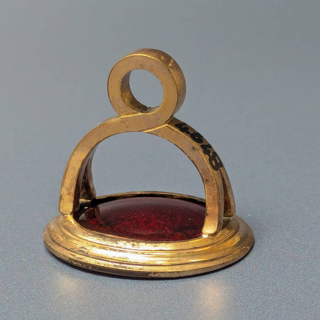 Early 19thC Gilt and Glass ROYAL HOSPITAL CHELSEA Fob Wax Seal