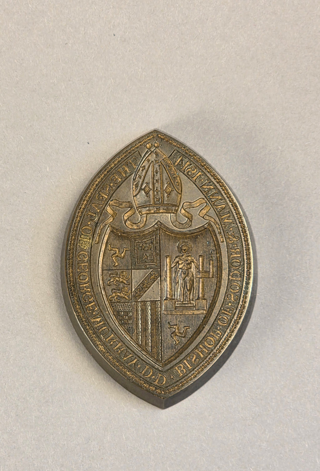 BRONZE SEAL FOR GEORGE MURRAY BISHOP OF SODOR AND MAN 1814