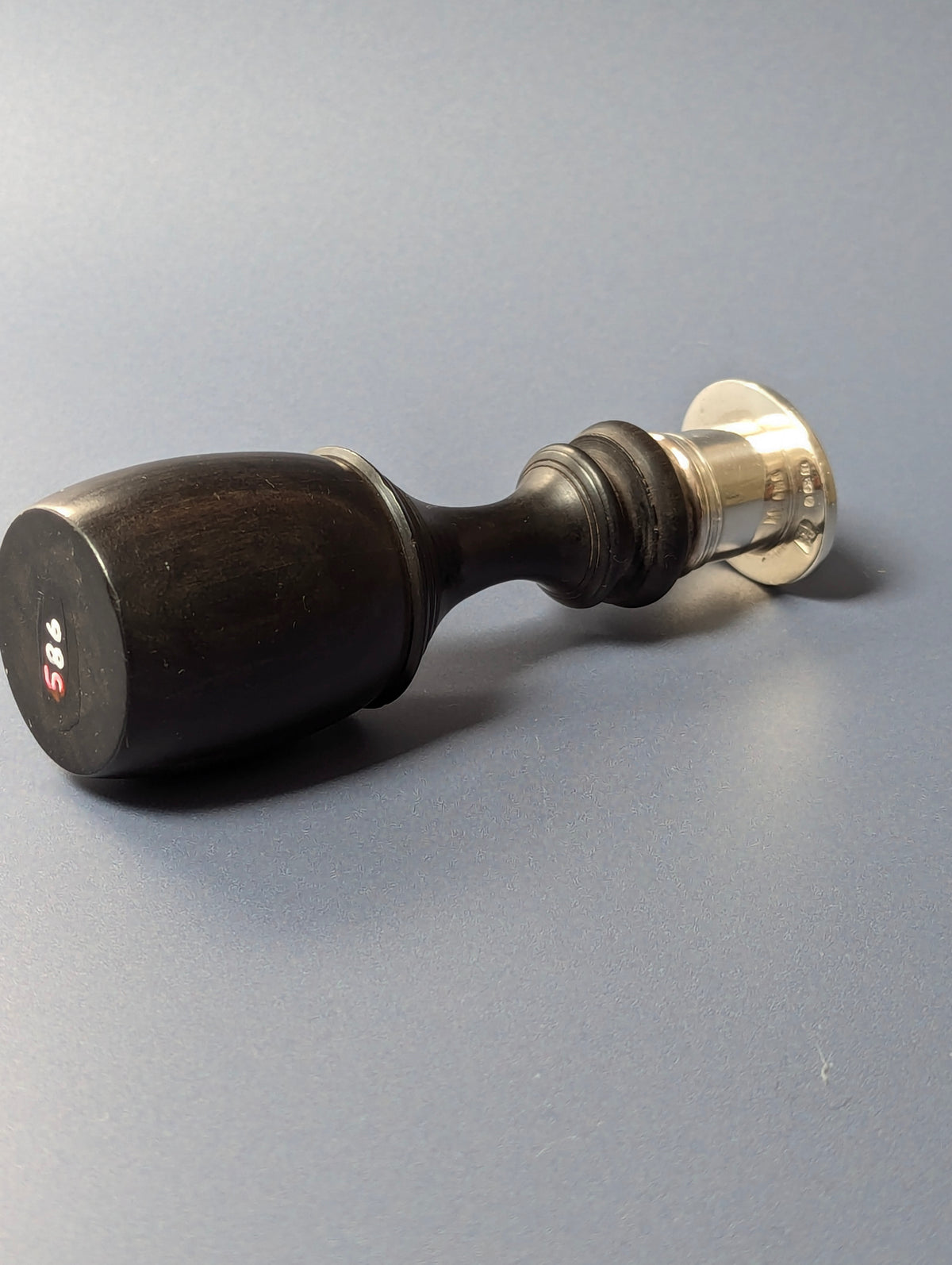 Fine George III Hallmarked Silver & Ebony Desk Seal - GORHAM