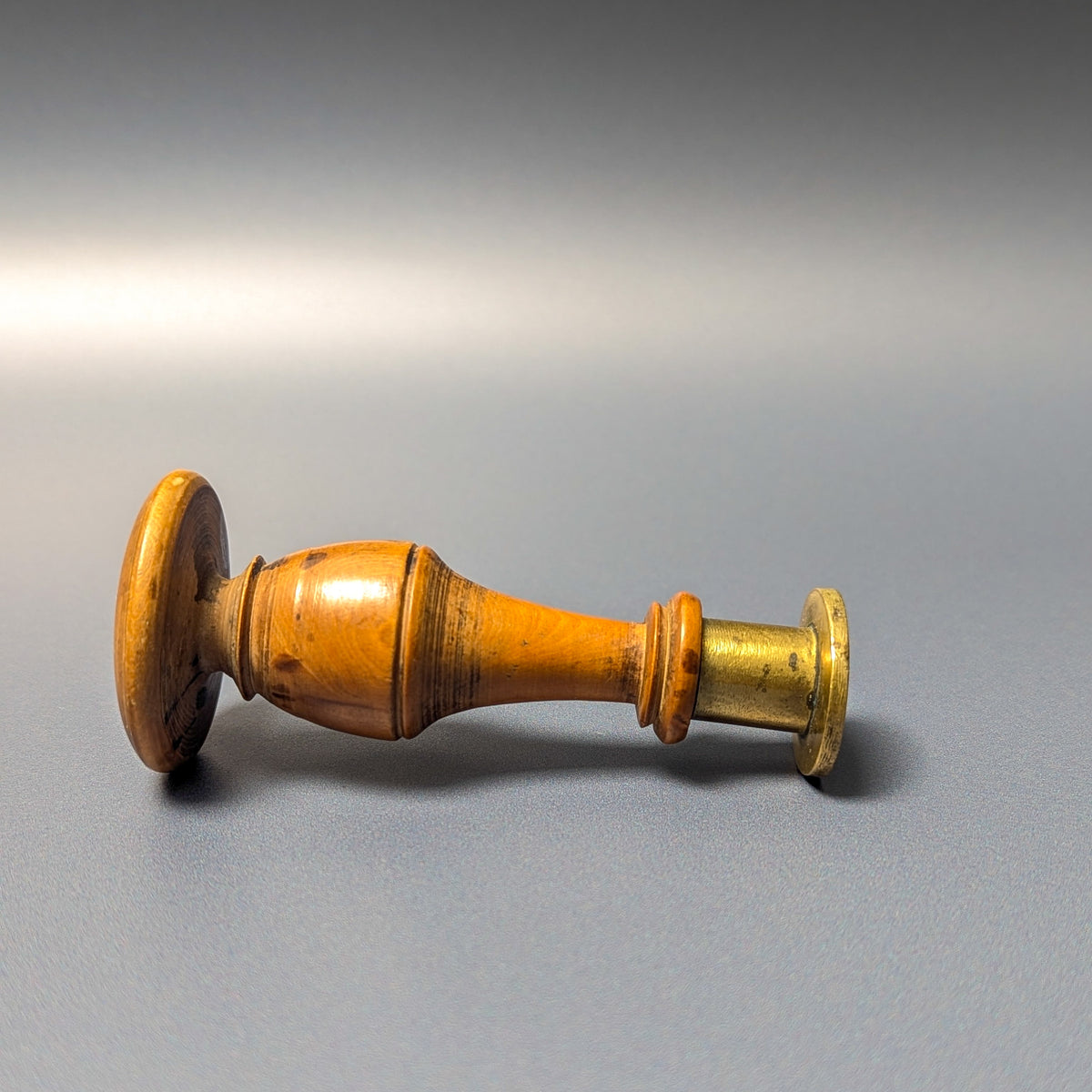 19thC French Wood Brass Revolutionary Desk Seal