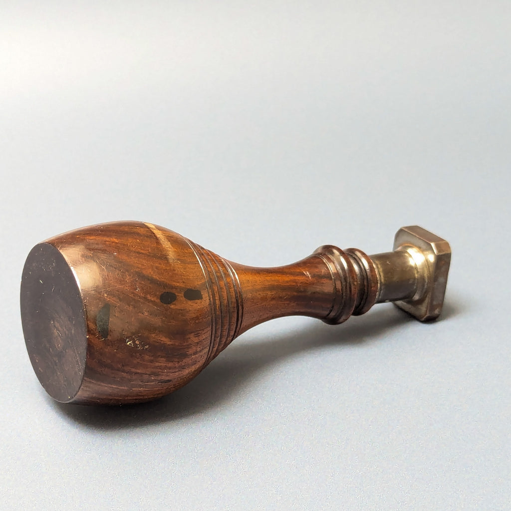 19thC Mahogany and Steel READ O'ER THIS AND THEN TO BREAKFAST Desk Seal